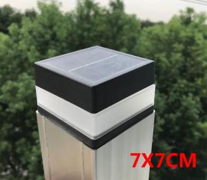 China 7x7cm Solar Fence Post Caps Lights Solar Post Caps Aluminum Outdoor Solar Fence Lights wholesale