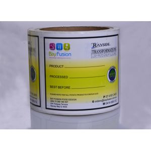 Printing custom waterproof food grade self adhesive paper labels