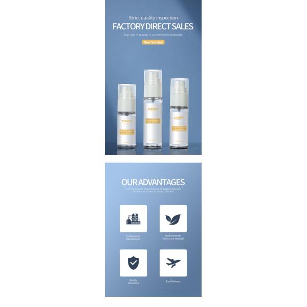 Leakproof Plastic Mist Spray Bottle Transparent Leakproof 30ml 20mm Mouth