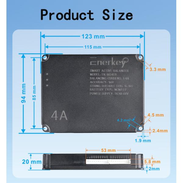 Enerkey 2A 4A Smart Active Balancer 15S 16S Lifepo4 / Li-ion Battery Equalizer For Electric Bicycle