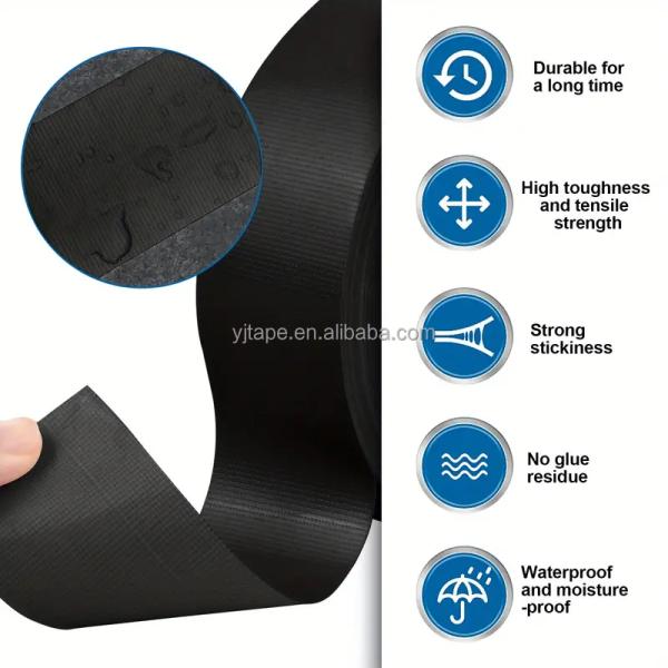 3 Inch Easy Tear Matte Gaffa Tape Black Heat Resistant Carton Package