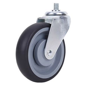 China 5 Inch Stem Caster Wheels , Nonmarking Rubber Thermoplastic Casters wholesale