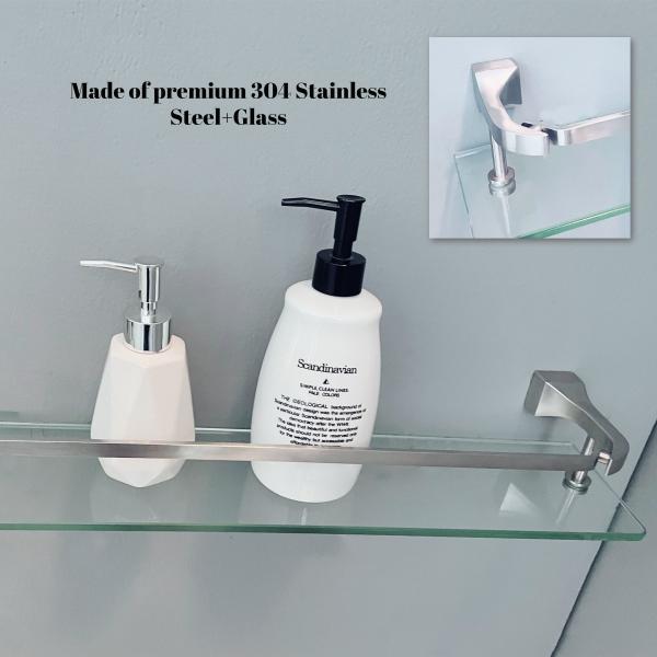 23.6Inch Hotel Bathroom Shelves Rack Wall Mounted Satin Sus304 Bracket