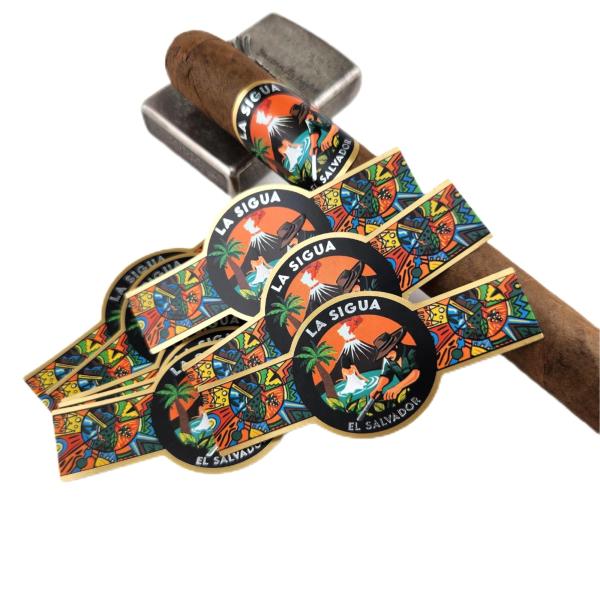 Art Paper Removable Cigar Band Printing Etching Ring Foil Label Printing