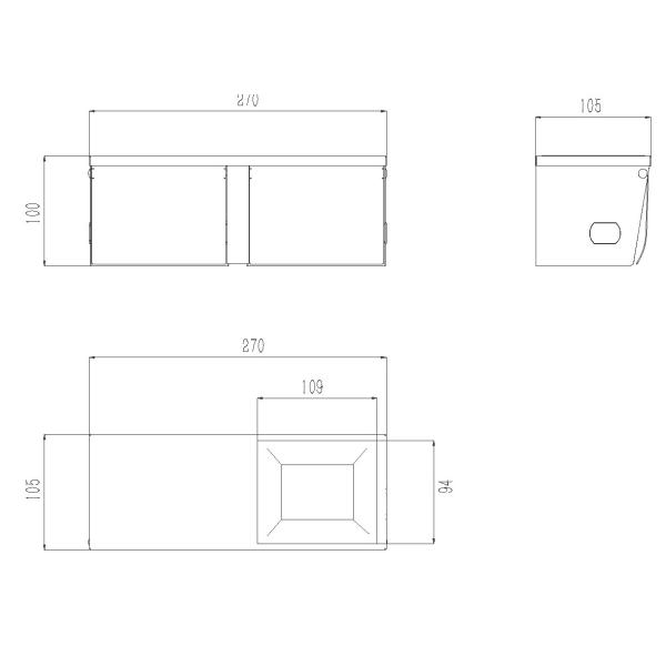 Bathroom Accessories Stainless Steel Manual Decorative Paper Towel Dispenser Double paper holder with phone shelv