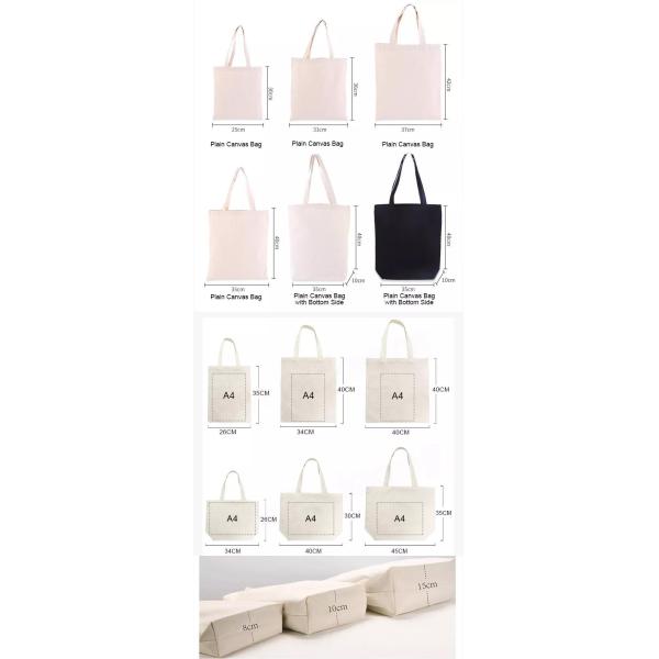 Multifunctional Girl Fashion Diy School Hand Bags Women Reusable Use Customized Logo High Quality Custom Size Fashion Organic Folding Cotton Canvas