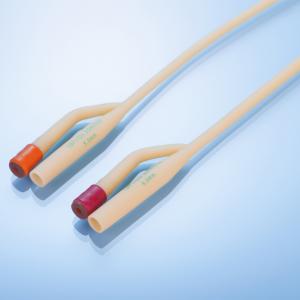China Tiemann Drainage Tube Fr12-Fr24 Silicone Coated Latex Foley Catheter on sale