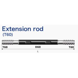 China T60 D60 Dia 60mm Stainless Steel Rock Drilling Rod 1525mm wholesale