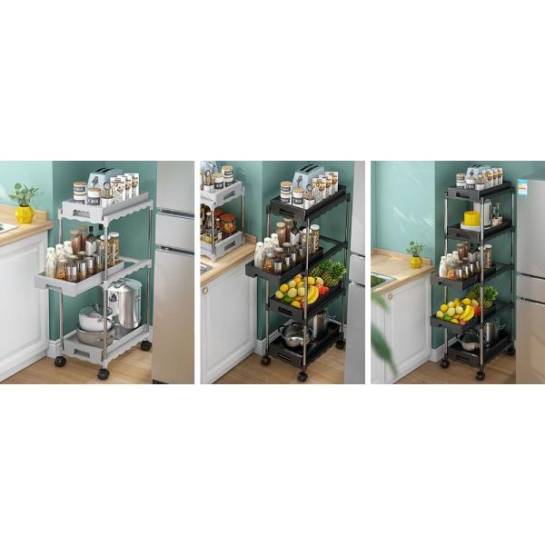 5 Tiers Freestanding Kitchen Rack , Kitchen Storage Cart For Vegetable ODM