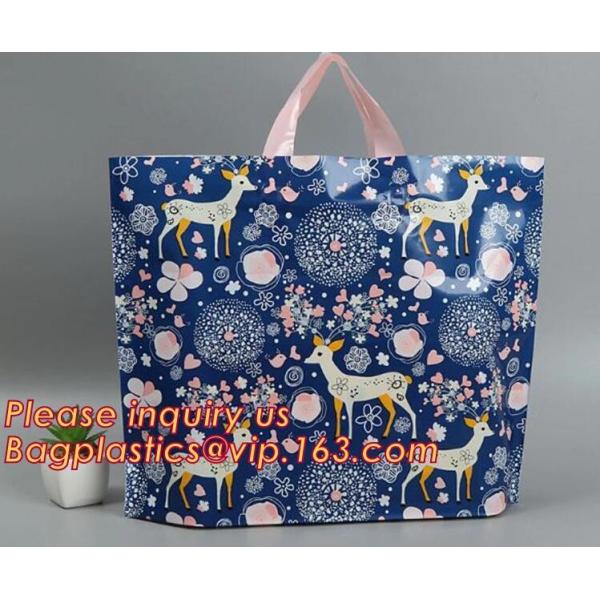 Quality Soft Loop Handle Bag For Supermarket Shopping plastic bag manufacturer eco green bio,soft loop handle PE shopping bag for sale
