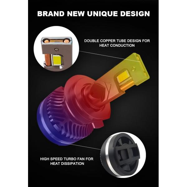 Auto Lighting System High Power Led Headlight E9 H7 45W 4000LM 6500K 3570 Csp Chip Auto Led Light For Car