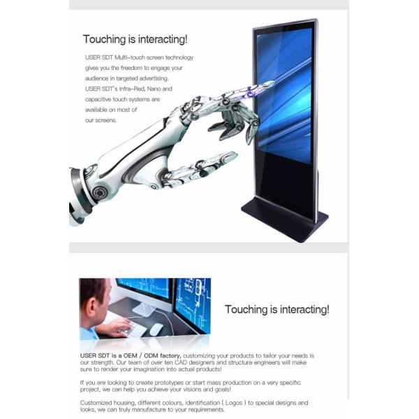 OEM 32'' Digital Signage Display Android Freestanding Digital Poster