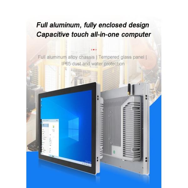 21.5 Inch Capacitive Touch Screen Panel Pc With Win10 Ip65 Waterproof Vesa Mount Embedded LCD industrial panel PCs