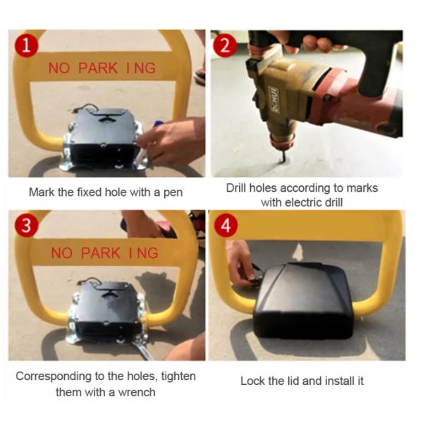 DC6V Parking Space Lock Remote Control Parking Barrier 12Kg