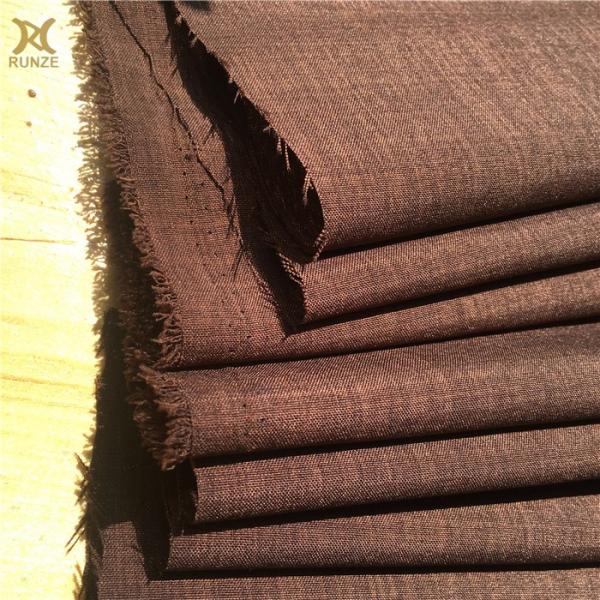 Soft and Flowing 170D Polyester Doris Yarn Plain Woven Linen Fabric for Summer Dress