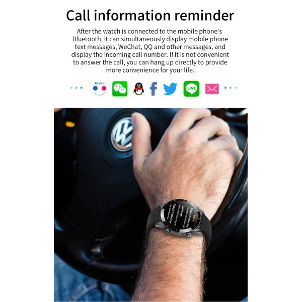 65G Bluetooth Calling Smartwatch 200mAH Health Monitoring Bracelet IP67 Waterproof Band