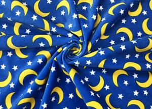 China 140GSM Cotton Velvet Fabric Water Printing For Home Textile Moons Stars Pattern on sale