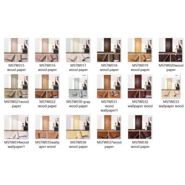 Waterproof Wood Stickers for Home Decoration Self-adhesive Door Wooden Wall Paper