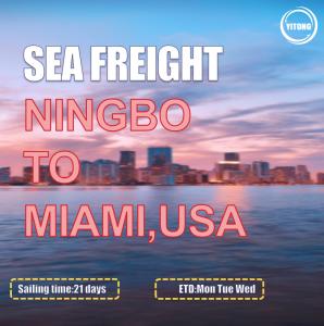 China MSC EMC Liner International Sea Freight Solutions From Ningbo To Miami USA wholesale