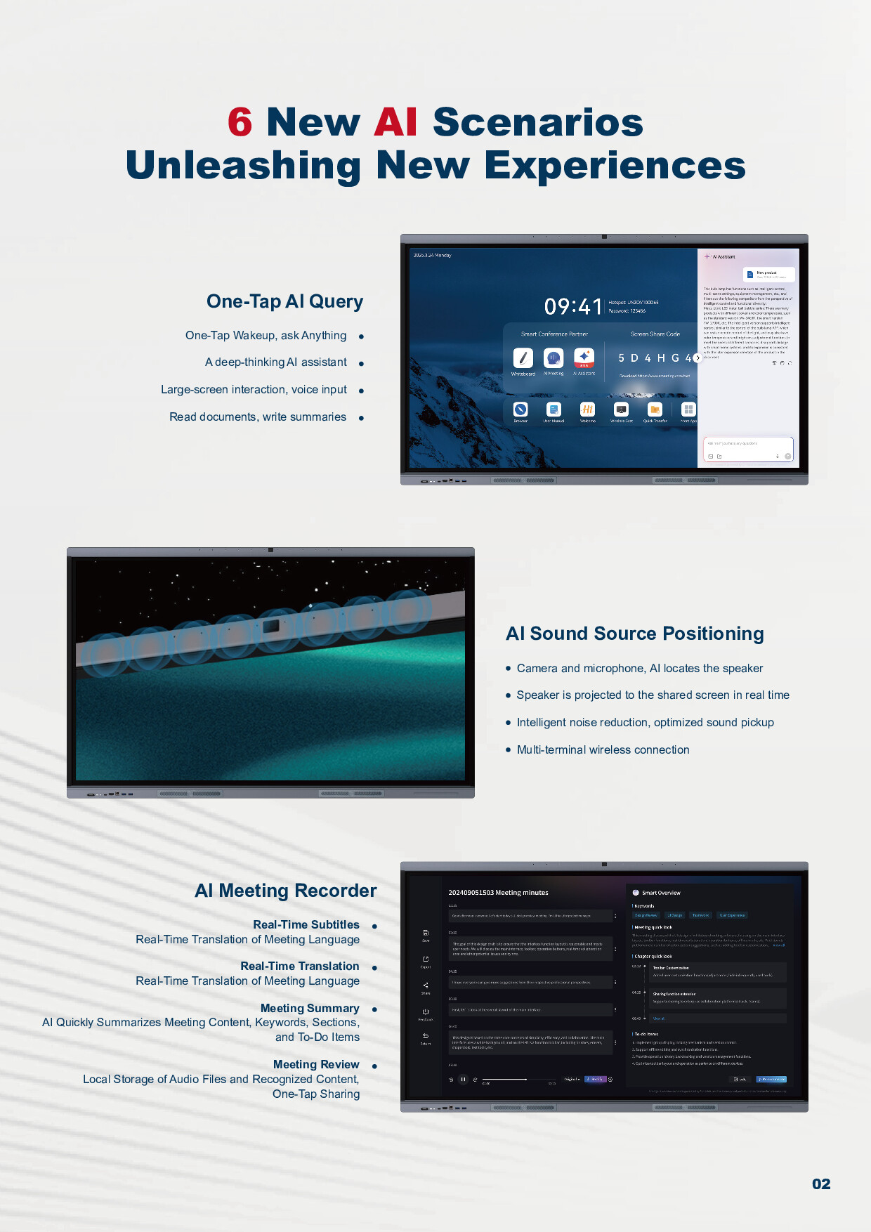 65 Inch A type Pen Finger Touch LCD AI Smart Interactive Board Anti Glare For Teaching