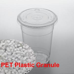 China Clear Plastic Cup PET Virgin Granules Customized Color PET Bottle Raw Material on sale