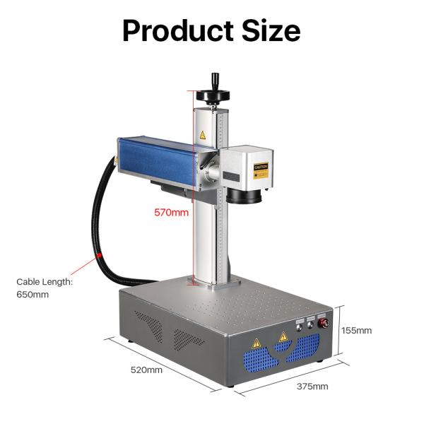 Portable Laser Fiber Marking Mahine For Metal Mark Number Picture Mark