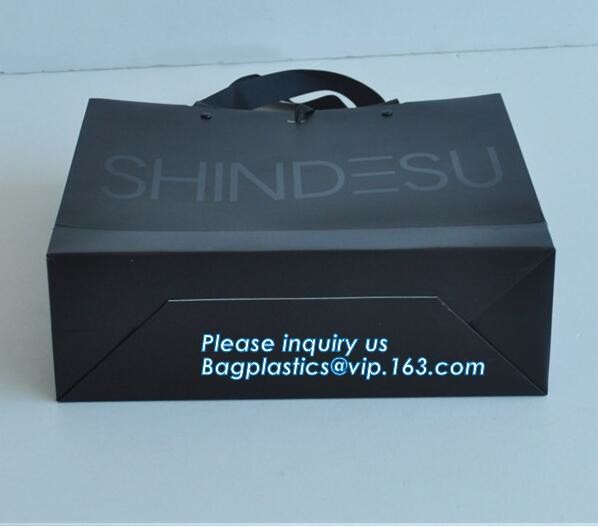 Custom Your Own Logo Design Printed Durable Shopping Carrier Packing 210Gsm Clothes Art Coated Paper Bag, bagease packag