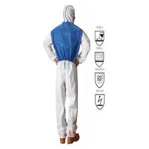 China Type 6 Type 5 Disposable Coveralls Non Hazardous Liquids And Dry Dust on sale