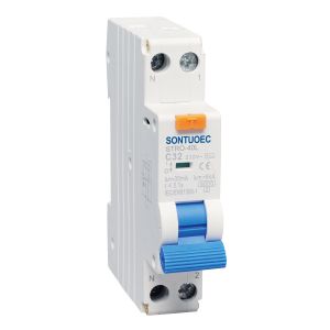 China 6KA 4.5KA 18mm width 1P+N Single Phase Electrical Type RCBO Circuit Breaker 40A AC 240 Earth Leakage Circuit Breaker on sale