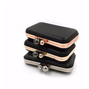 Buy cheap 2019 hot sale rose gold metal purse frame cross iron evening bag frame with ball from wholesalers