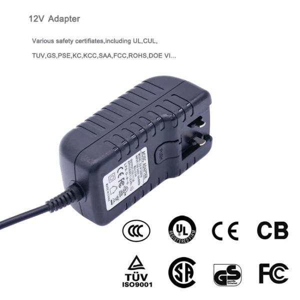 UK US EU AU Interchangeable Plugs Power Adapter 12V 3A for LED Light