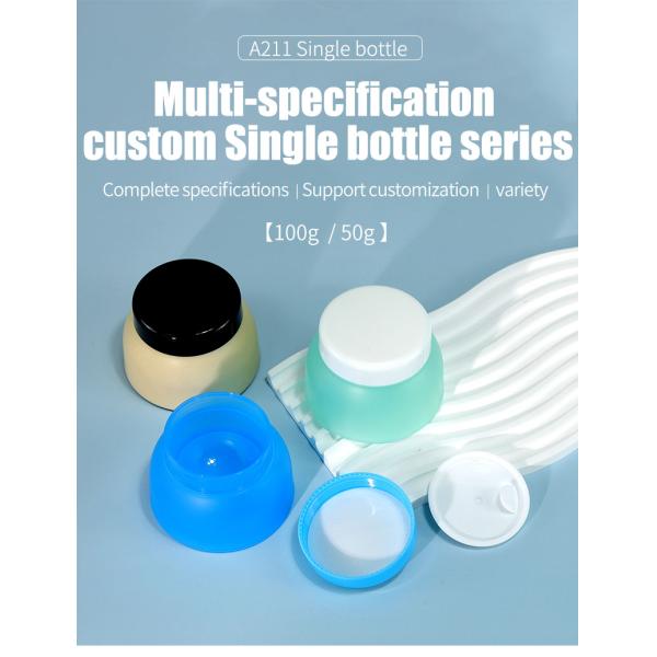 Empty PP Cosmetic Jars Transparent Wide Mouth Plastic Container With Lid