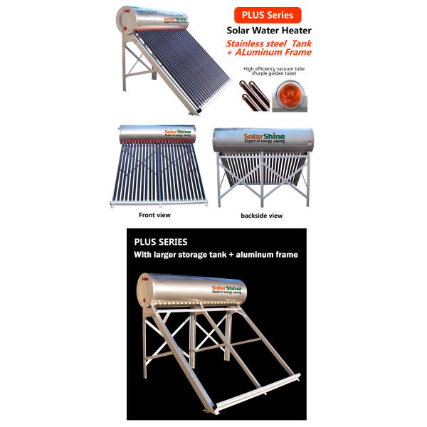 Stable Vacuum Tube Solar Water Heater , Non Pressurized Solar Water Heater