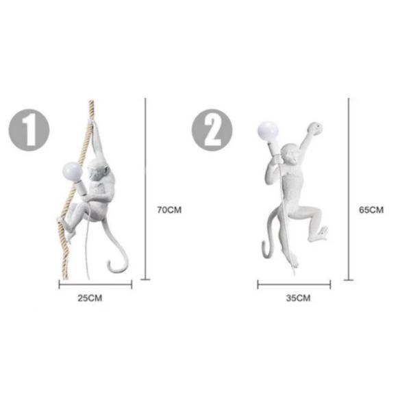 Resin Material Monkey Shape 70*25cm Contemporary Wall Sconces For Hotel