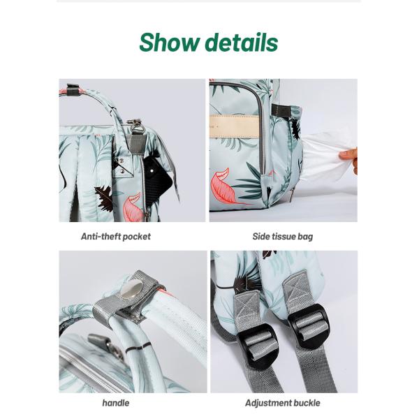 Waterproof Ourtdoor Polylester Large Diaper Bag Backpack 15L 20L