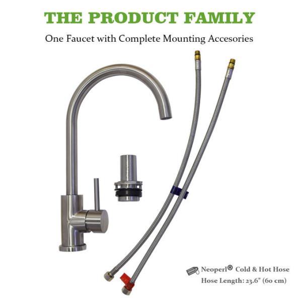 Steel 316 Kitchen Faucet 360 Degree Swivel Stainless Steel Kitchen Sink Faucet one Handle Hot and Cold Mixer Sink Faucet