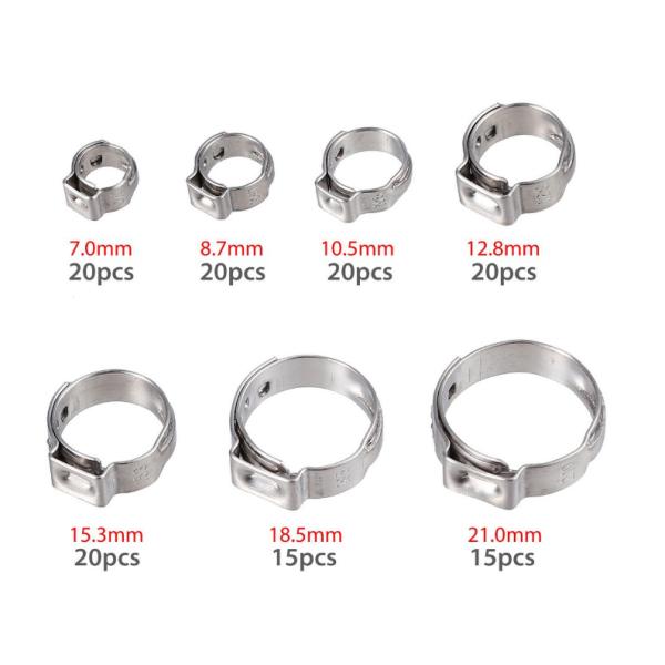 JIS Standard Instock Pipe Clamps Type Stainless Steel Collar Mini Release Single Ear Tube Clamp for PVC Hose Small Size