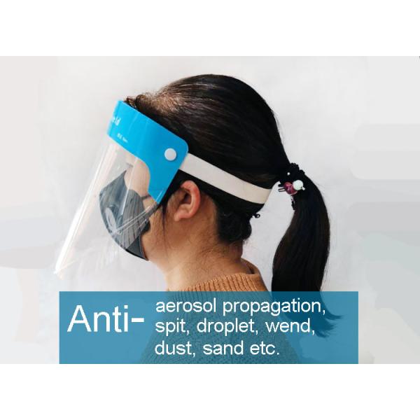 Clear plastic transparent protective face shield masks with sponge