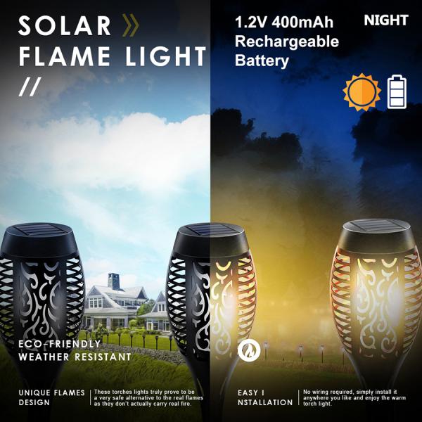 Flickering Garden Lawn Lamp IP65 Waterproof LED Street Lamp Solar Flame Torch Light For Garden Decoration Landscap