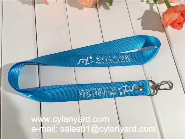 Durable Blue Nylon Neck Ribbon with print