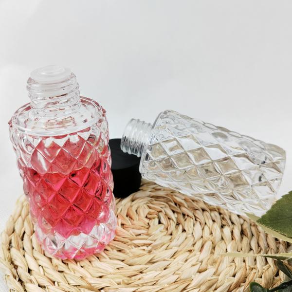 Acid Etch Surface Handling Perfume Bottle for Empty Glass Bottle Hanging Car Diffuser