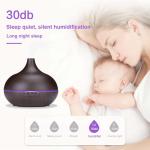 550ml with 4 Timer, Wood Grain Aromatherapy Diffuser with Auto Shut-Off Function
