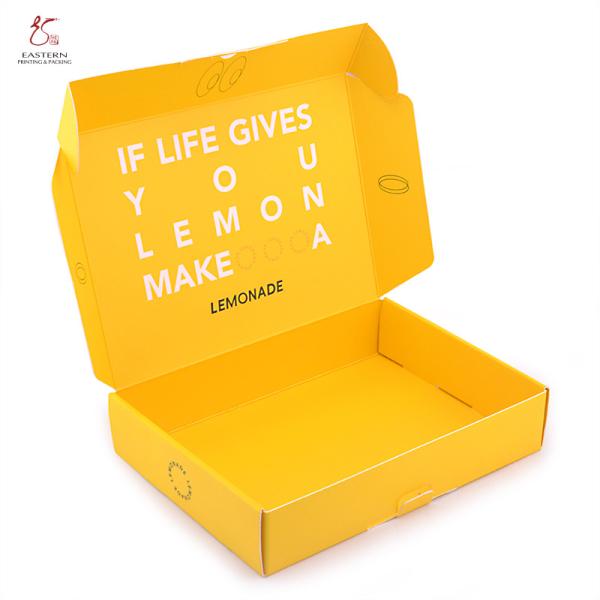 Light yellow Eastern Custom Cardboard Shipping Boxes For Contact Lenses