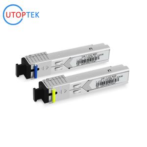 China 155M SFP Single SC 80km 1310/1550nm DDM optical Transceiver Module ZTE/Cisco/Huawei/HPE/Aruba/Mikrotik wholesale