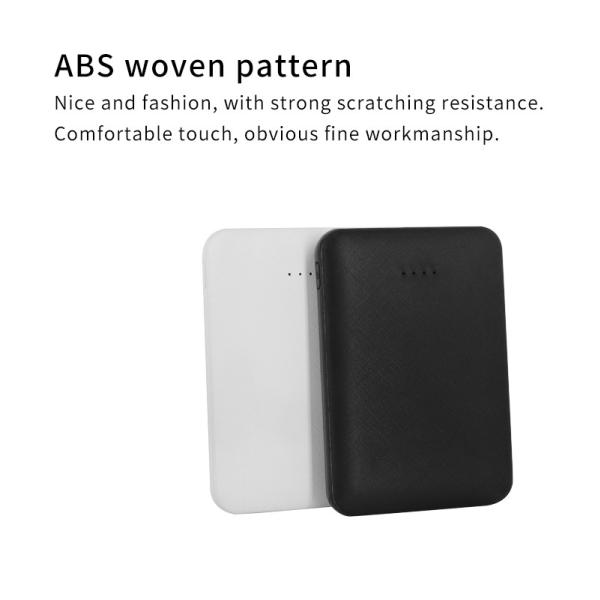 5000mAH Mini Portable Power Bank with Dual USB Port and Woven Parttern