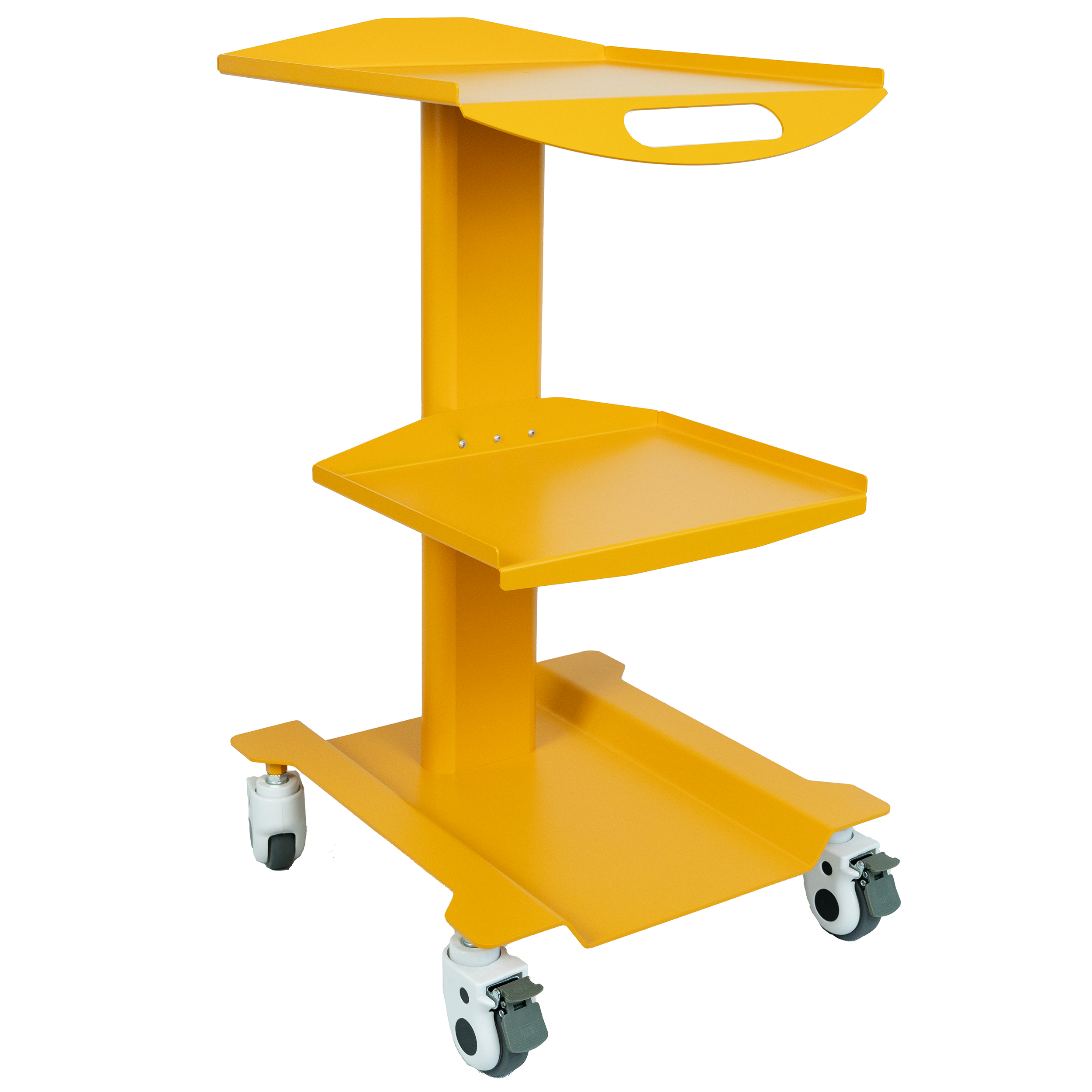 China Durable Cold Rolled Steel Factory Direct Dental Mobile Instrument Cart 3-Layer Dental Rolling Trolley with Wheels Durable Steel on sale