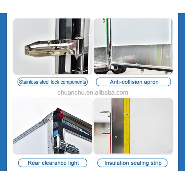 Howo 4x2 Refrigerated Truck Wide Body Automatic Transmission 4000x2100x2100 mm Box Dimensions Gross Vehicle Weight ≤5T