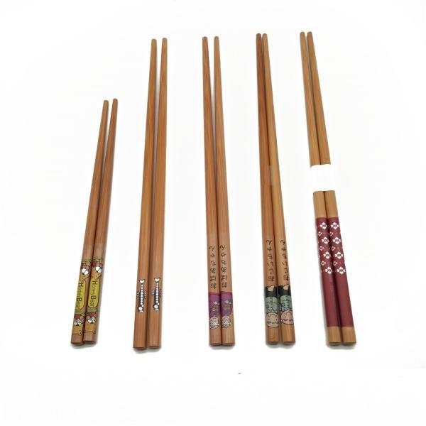 Hotel Carbonized Reusable Bamboo Chopsticks Chinese Custom Logo