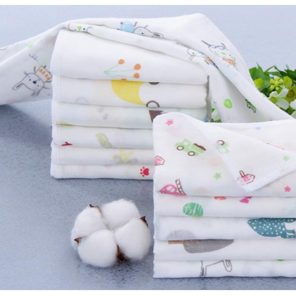 60S Double Cotton Gauze Fabric Anti Uv 110GSM Infants Handkerchief