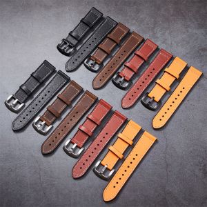 Buy cheap Watch Band Leather Watch Strap 4 Colors Watchbands Wrist Watch Belt 22mm from wholesalers